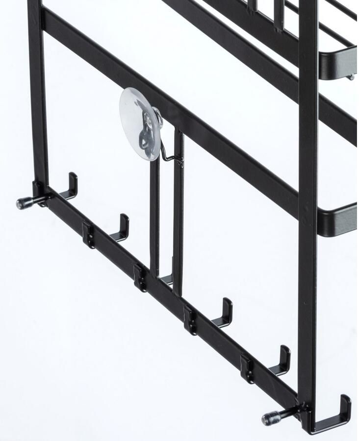 Wenko Keukenrek Model Gala met keukenrollenhouder & reling inclusief 6 haken industriële stijl (set) - Foto 8