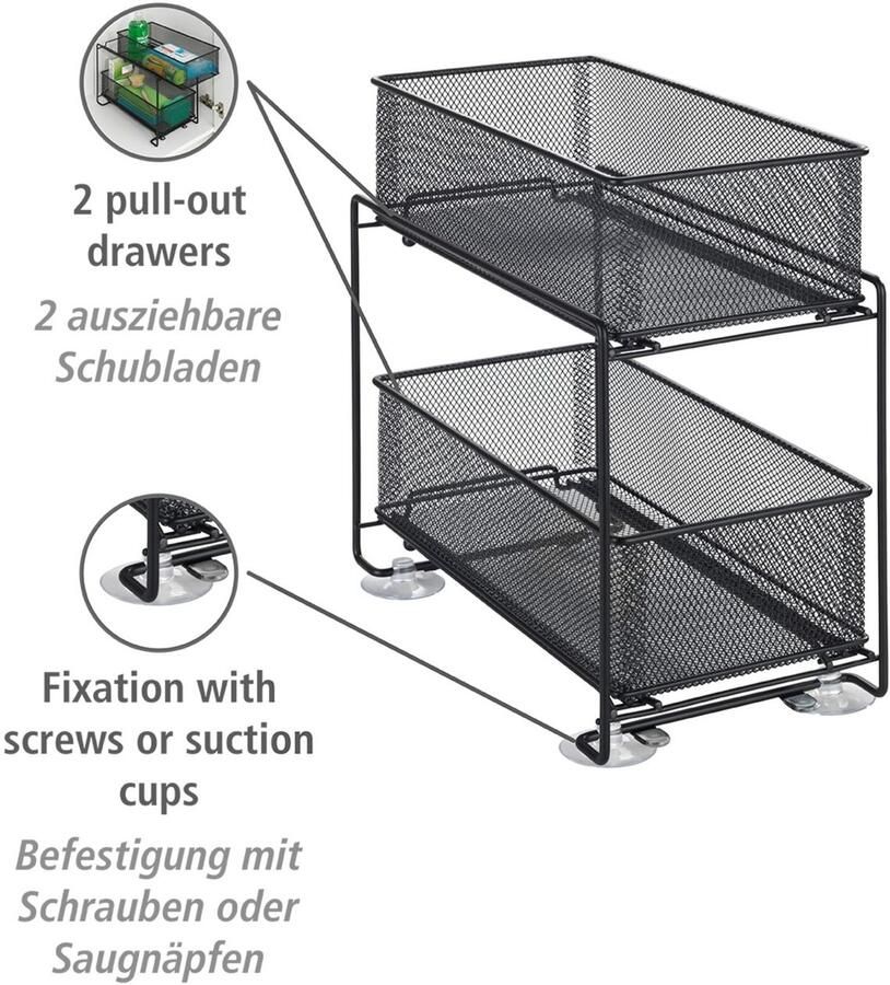 Wenko Keukenrek Model Gioma Ladekast organizer met 2 etages voor onderkasten & rekken (1 stuk) - Foto 5