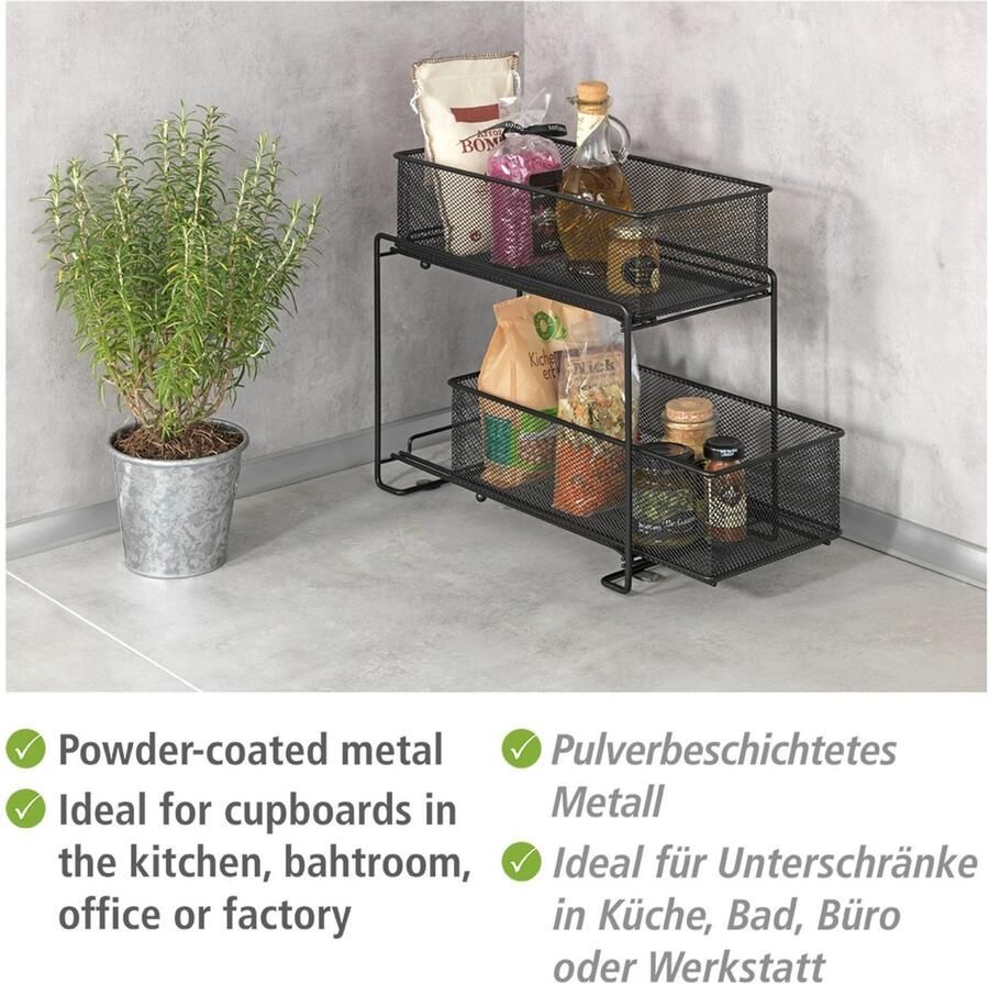 Wenko Keukenrek Model Gioma Ladekast organizer met 2 etages voor onderkasten & rekken (1 stuk) - Foto 2