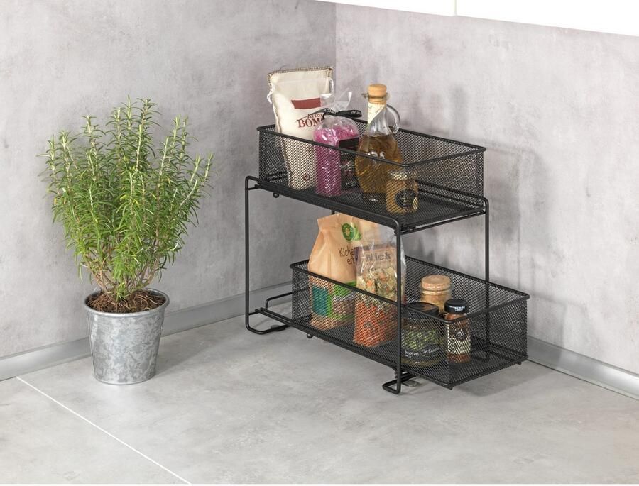 Wenko Keukenrek Model Gioma Ladekast organizer met 2 etages voor onderkasten & rekken (1 stuk) - Foto 6