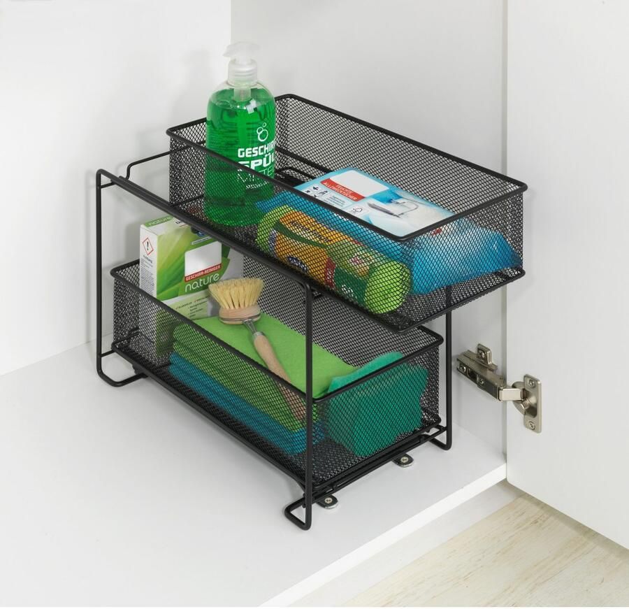 Wenko Keukenrek Model Gioma Ladekast organizer met 2 etages voor onderkasten & rekken (1 stuk) - Foto 4