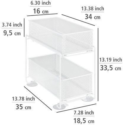 Wenko Keukenrek Model Gioma Ladekast organizer met 2 etages voor onderkasten & rekken (complete set 3 stuks) - Foto 6