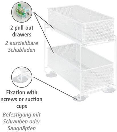 Wenko Keukenrek Model Gioma Ladekast organizer met 2 etages voor onderkasten & rekken (complete set 3 stuks) - Foto 5