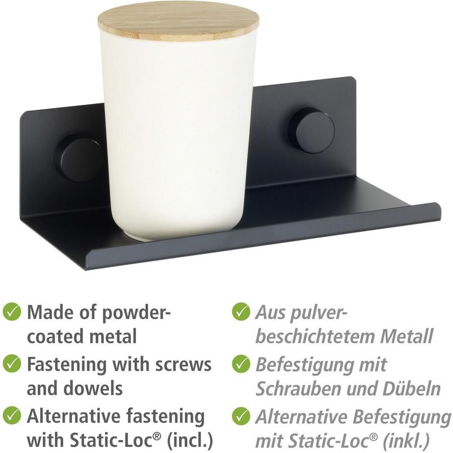 Wenko Keukenrek Model Jet S Wandrek industriële stijl gepoedercoat metaal (1 stuk)