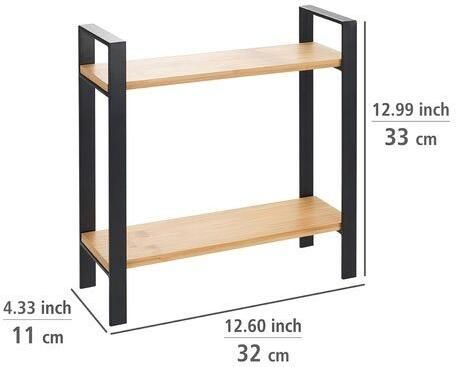 Wenko Keukenrek Model Lou met 2 planken van bamboe staand rek voor het aanrecht (1 stuk) - Foto 6