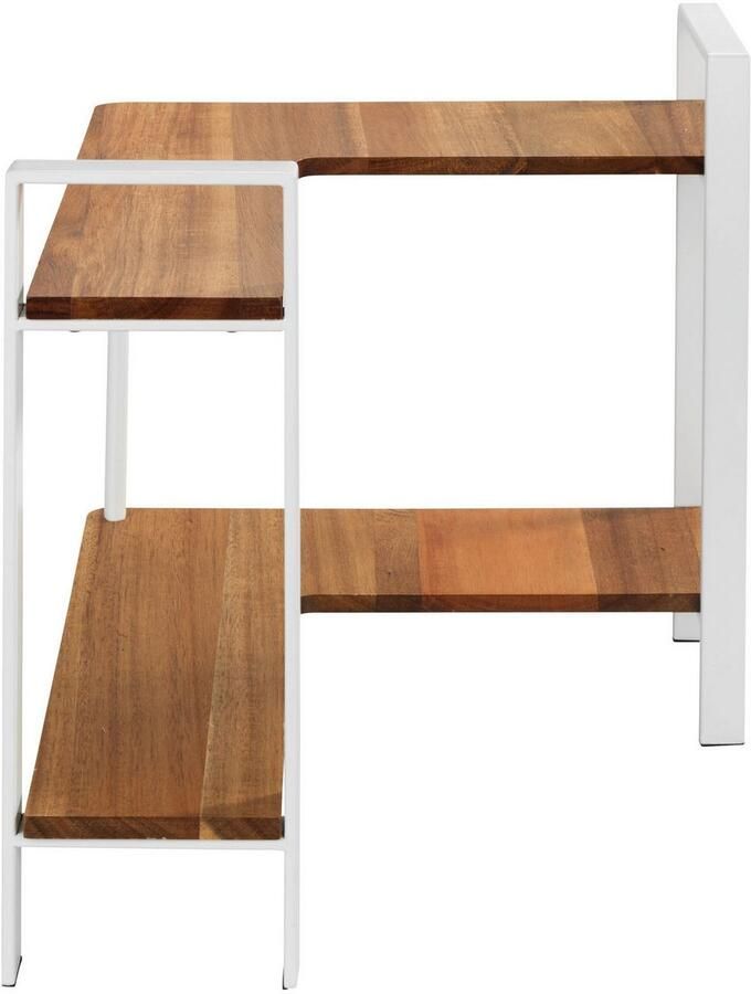 Wenko Keukenrek Model Louisa 2 etages staand keuken-hoekrek met acaciahouten planken voor het werkblad - Foto 2