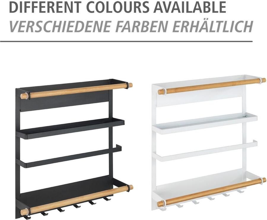 Wenko Keukenrek Model Magna magnetische rek met keukenrolhouder bevestiging zonder boren - Foto 8