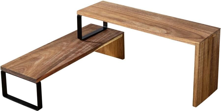 Wenko Keukenrek Model Vali Acacia Rek van acaciahout voor het werkblad flexibel combineerbaar (2 stuks) - Foto 11