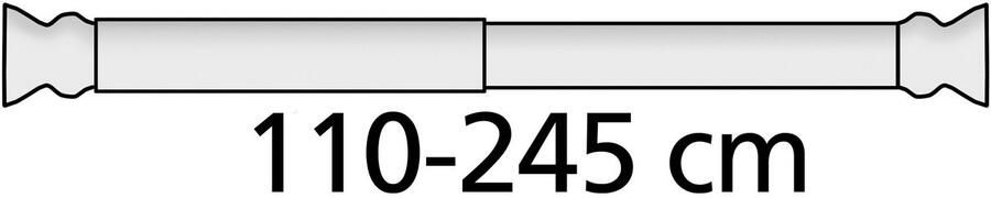 Wenko Klemroede Extra dik wit Telescoopstang voor douchegordijnen breedte 110-245 cm