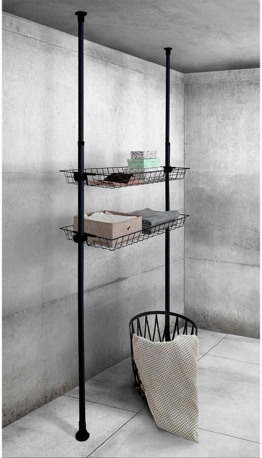 Wenko Modulair zwart rek 50633100 Ophangen zonder boren - Foto 4