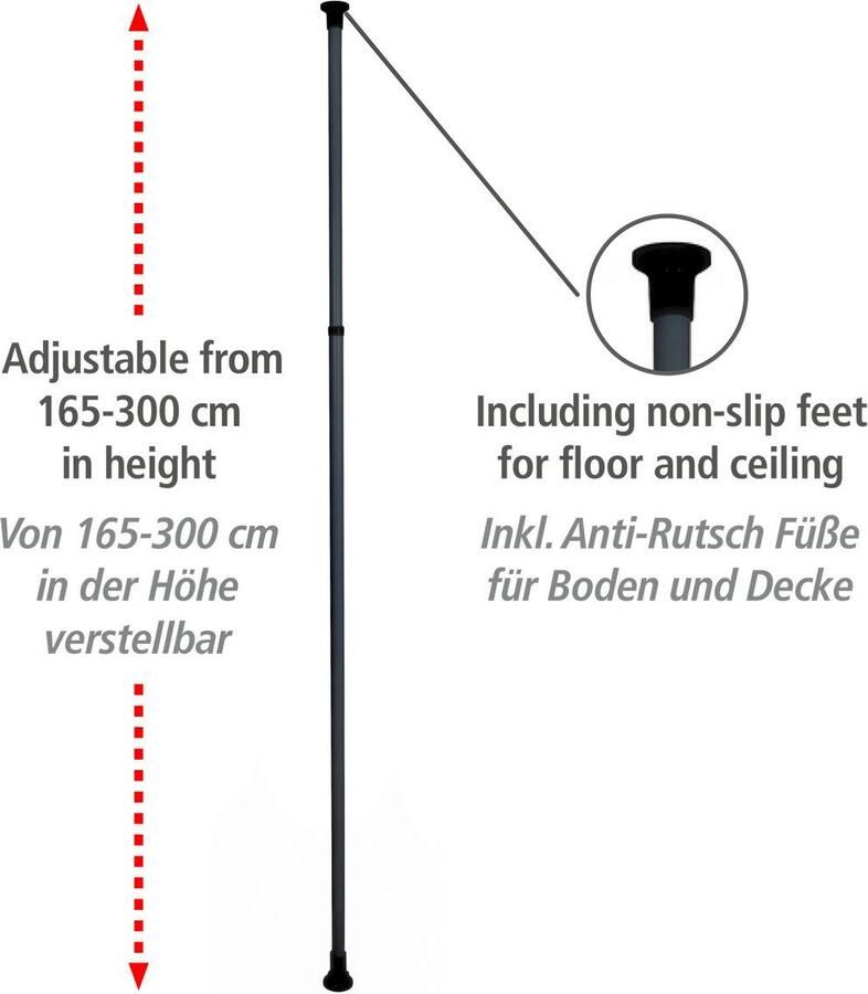 Wenko Modulair zwart rek 50633100 Ophangen zonder boren - Foto 3