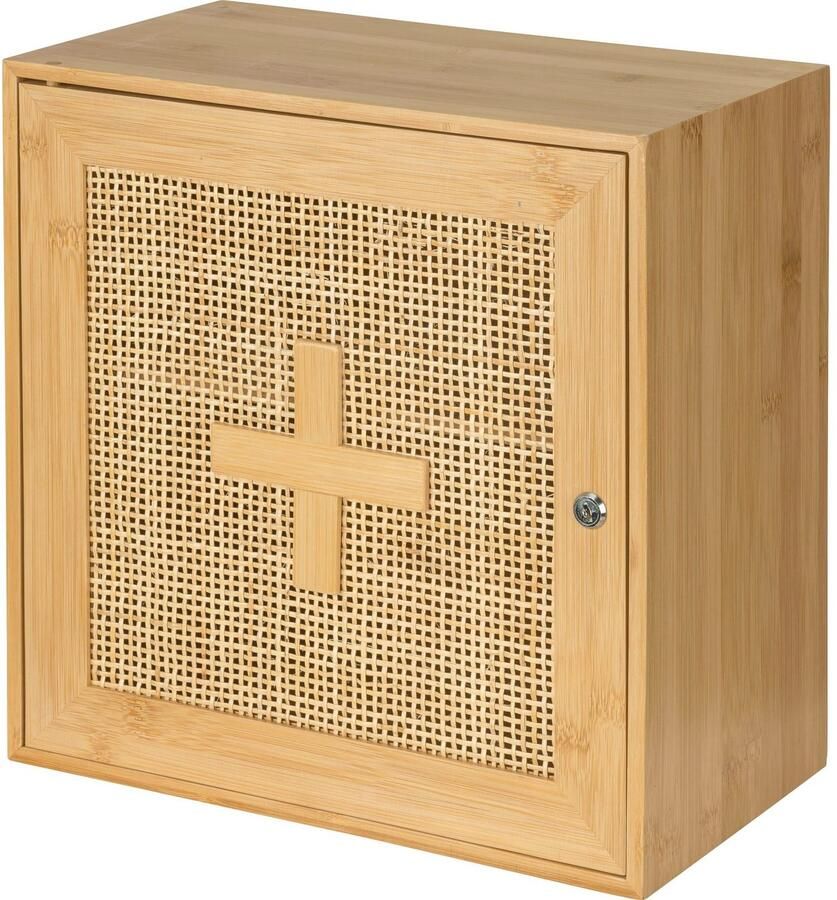 Wenko Medicijnkastje Allegre van bamboe en rotan - Foto 8
