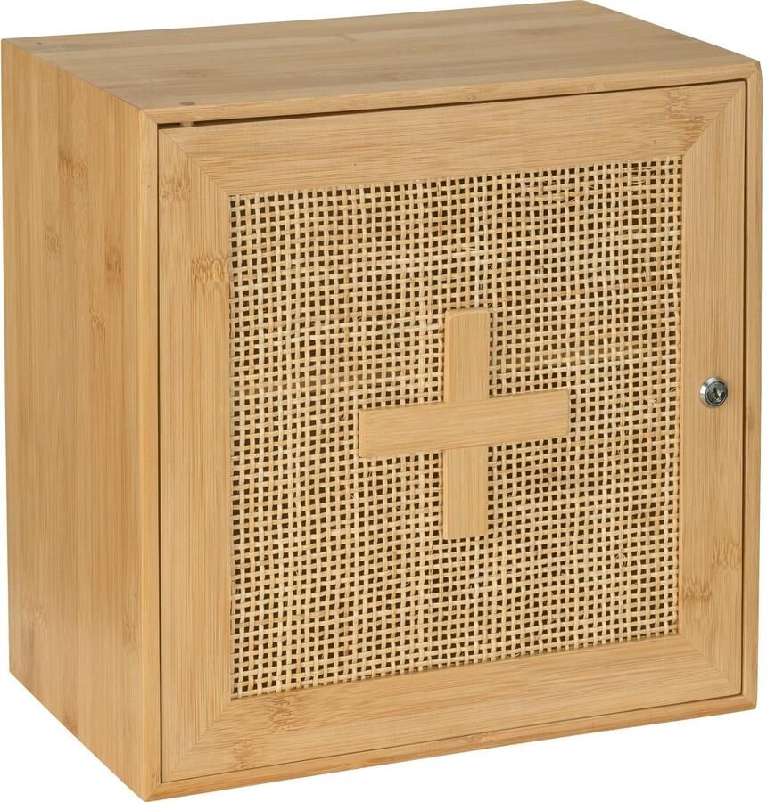 Wenko Medicijnkastje Allegre van bamboe en rotan - Foto 7