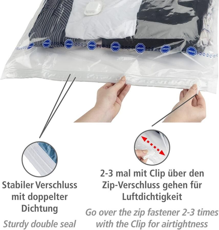 Wenko Onderbedlade Vacuüm-softbox L geïntegreerde vacuümzak & snelle ontluchting tot 75% ruimtebesparing - Foto 5