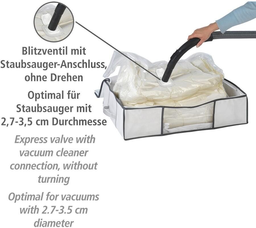 Wenko Onderbedlade Vacuüm-softbox M geïntegreerde vacuümzak & snelle ontluchting tot 75% ruimtebesparing - Foto 7