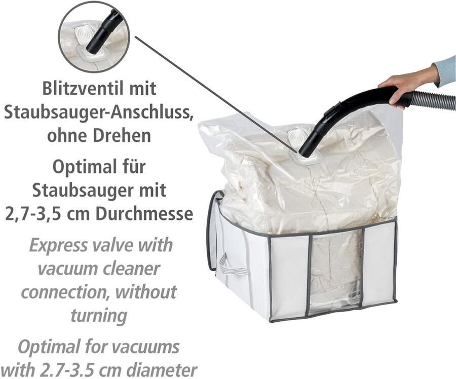 Wenko Onderbedlade Vacuüm-softbox S geïntegreerde vacuümzak & snelle ontluchting tot 75% ruimtebesparing - Foto 10