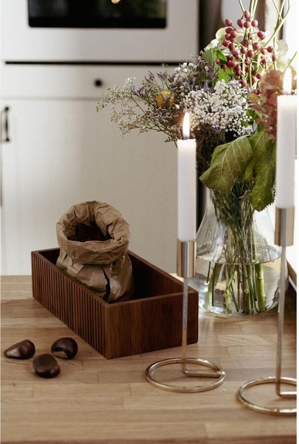 Wenko Opbergbox Modell Mera Organizer van gerookt bamboe voor de keuken landhuisstijl (set 2 stuks) - Foto 4