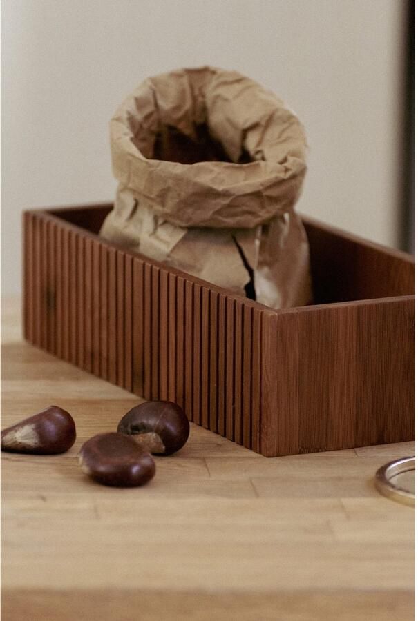 Wenko Opbergbox Modell Mera Organizer van gerookt bamboe voor de keuken landhuisstijl (set 2 stuks) - Foto 5