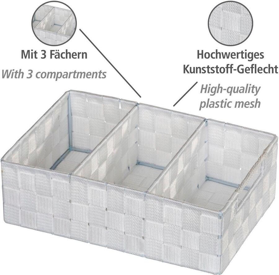Wenko Organizer Adria met handgreep 3 vakken (1 stuk)