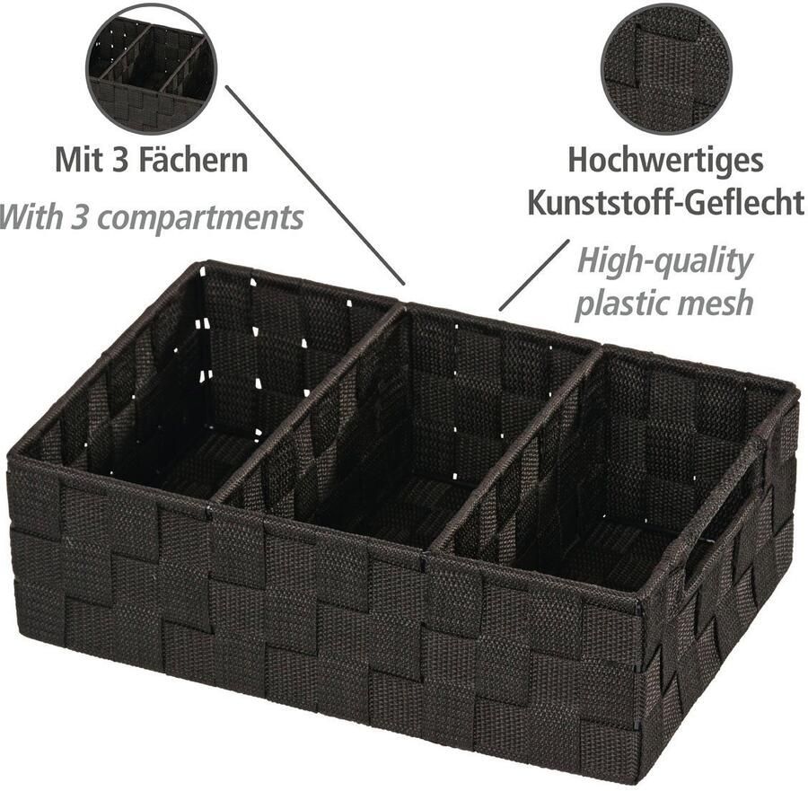 Wenko Organizer Adria met handgreep 3 vakken (1 stuk)