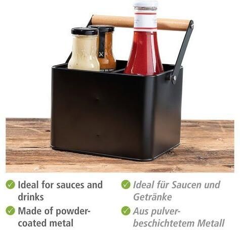 Wenko Organizer Model Baco robuuste draagmand ideaal voor het opbergen van ketchup en barbecuesauzen - Foto 5