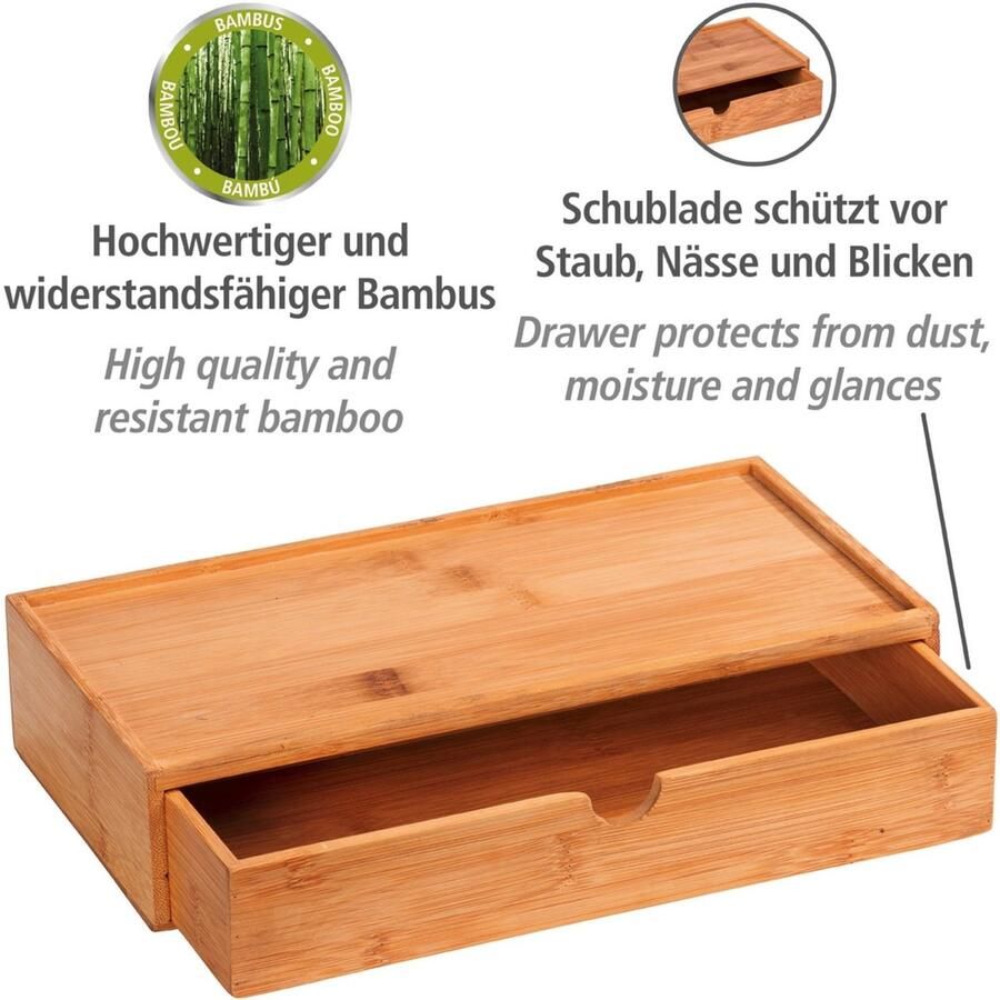 Wenko Organizer Model Terra Opbergdoos met lade ideaal voor badkamer gasten-wc keuken & gang