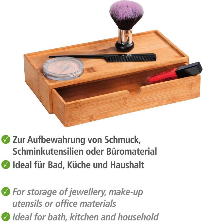 Wenko Organizer Model Terra Opbergdoos met lade ideaal voor badkamer gasten-wc keuken & gang - Foto 3