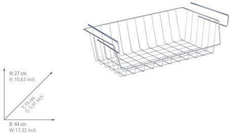 Wenko Organizer Opbergmand om aan de plank te hangen bevestiging zonder boren - Foto 4