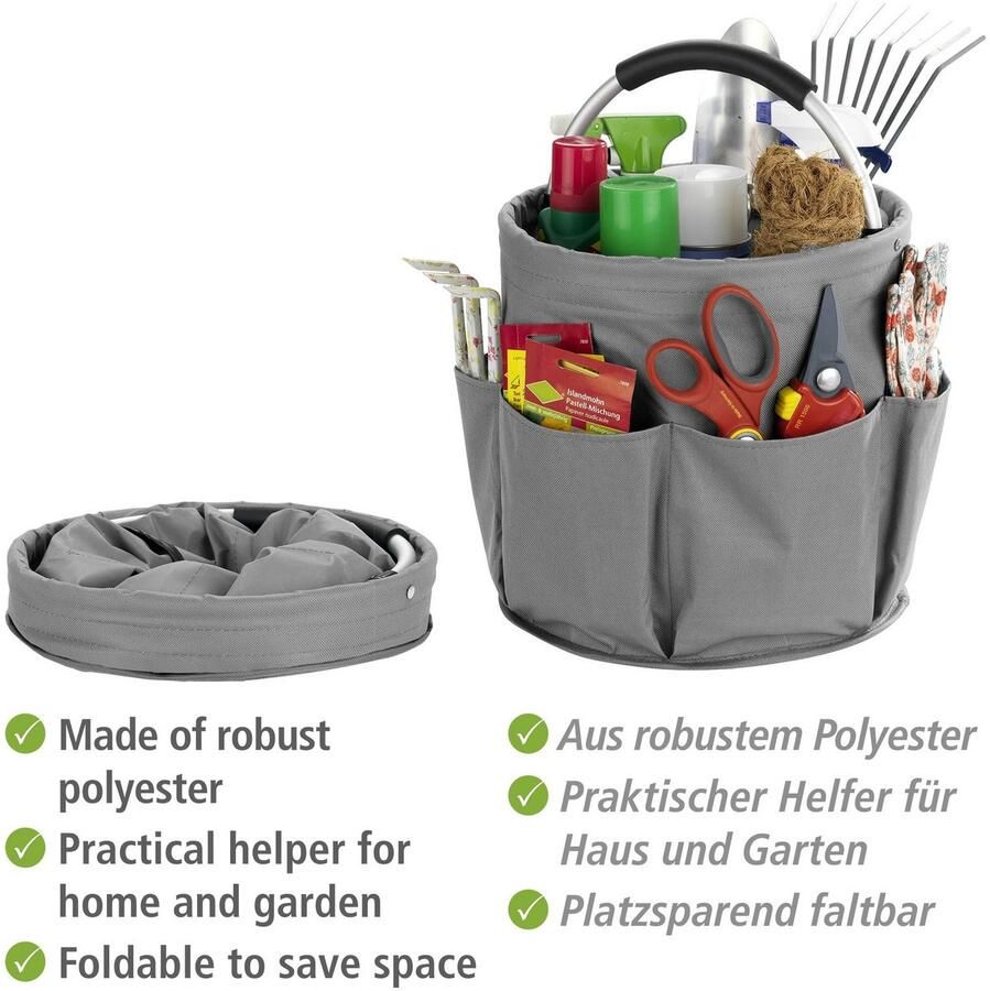 Wenko Organizer Universal-Reinigungs-Caddy Multifunctioneel mand met 6 buitenzakken ideaal voor huishouden tuin & kamperen - Foto 2