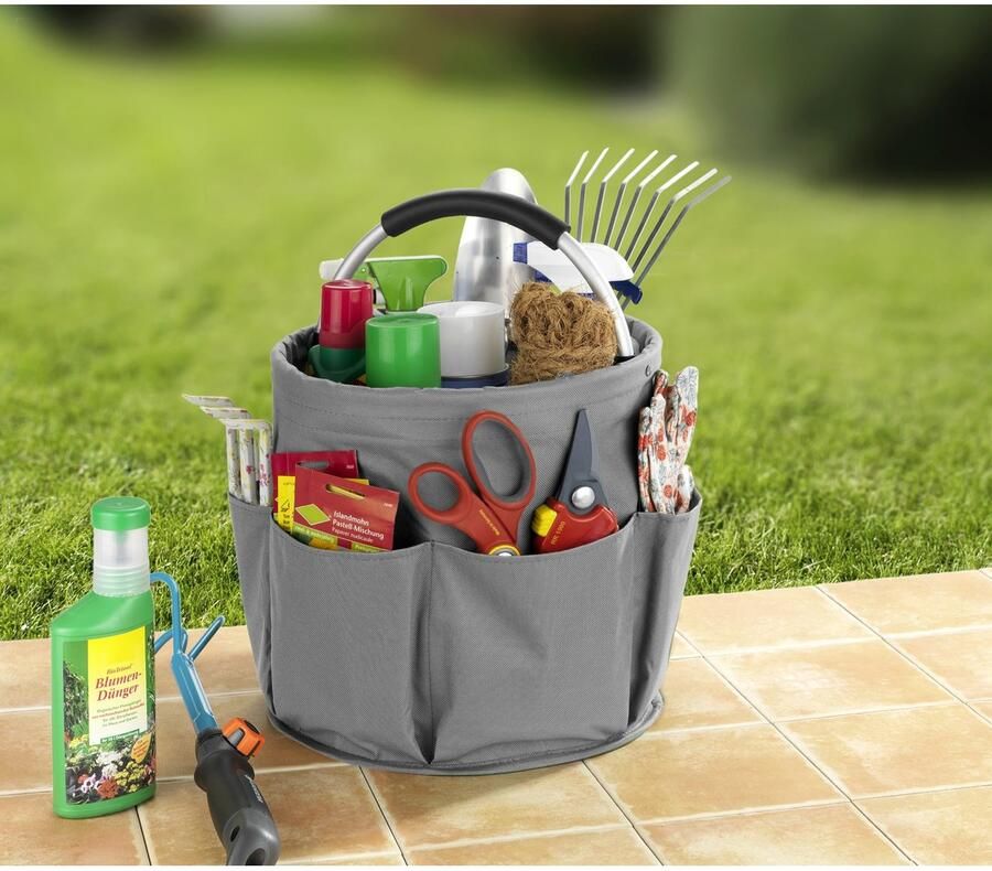 Wenko Organizer Universal-Reinigungs-Caddy Multifunctioneel mand met 6 buitenzakken ideaal voor huishouden tuin & kamperen - Foto 5