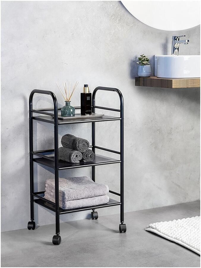 Wenko Pakketwagen Badkar met 3 etages voor extra opbergruimte en opbergruimte - Foto 4