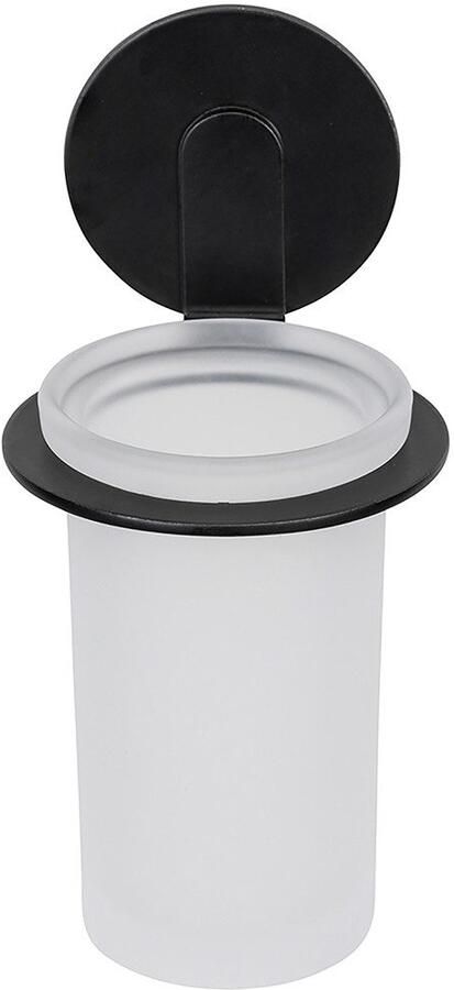 Wenko Poetsbeker Turbo-Loc model Bivio met wandbevestiging zonder boren aluminium gesatineerd glas - Foto 8