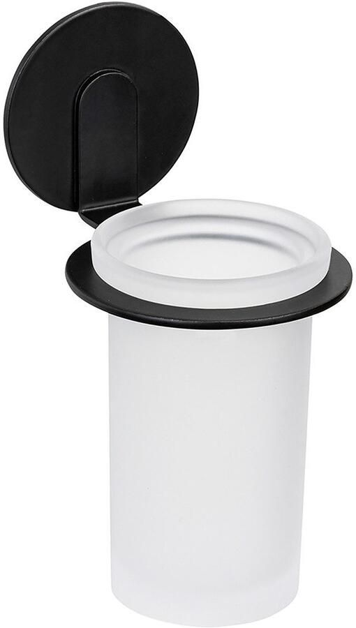 Wenko Poetsbeker Turbo-Loc model Bivio met wandbevestiging zonder boren aluminium gesatineerd glas - Foto 7