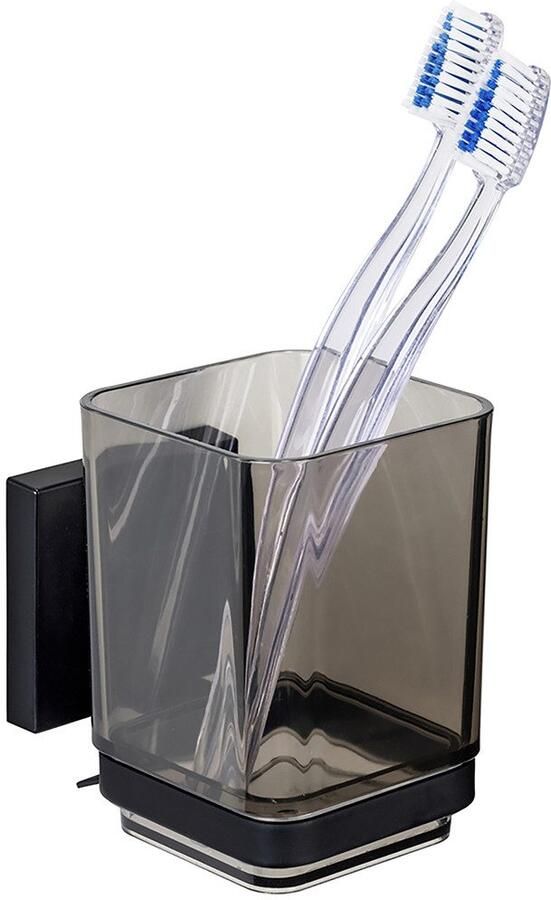 Wenko Poetsbeker Vacuum-Loc model Quadro met wandbevestiging zonder boren roestvrij staal en kunststof - Foto 8