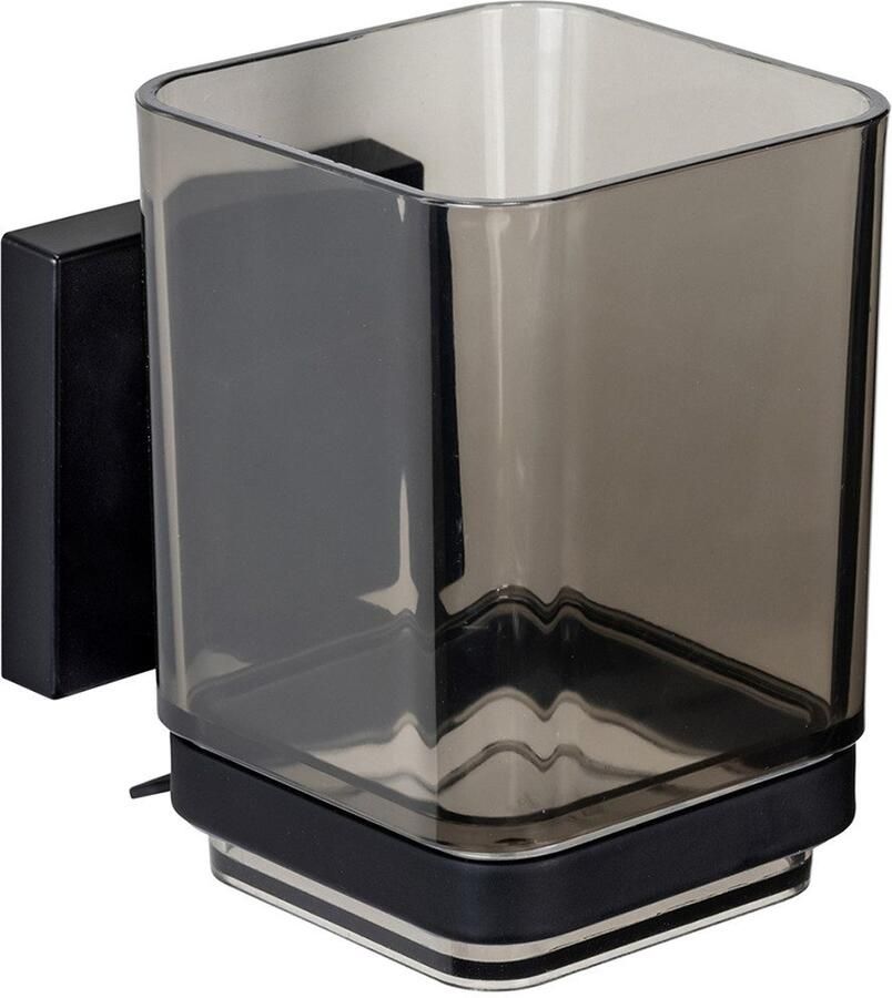 Wenko Poetsbeker Vacuum-Loc model Quadro met wandbevestiging zonder boren roestvrij staal en kunststof - Foto 4