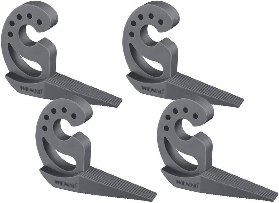 Wenko Raamstopper Model Multi-STOP antraciet Klembeveiliging deurstopper van kunststof (set 4 stuks) - Foto 11