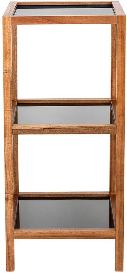 Wenko Rek Modell Fondi uit massief acaciahout 3 glazen planken - Foto 5