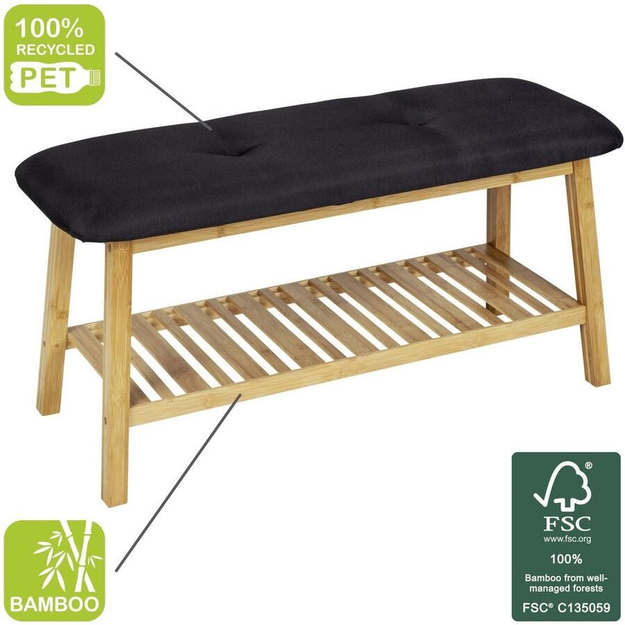 Wenko Schoenenbank Ecori met zitkussen