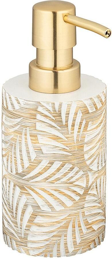 Wenko Set badkameraccessoires Model Terralba Zeepdispenser en tandenborstelhouder van polyresin bladdessin (2-delig) - Foto 4