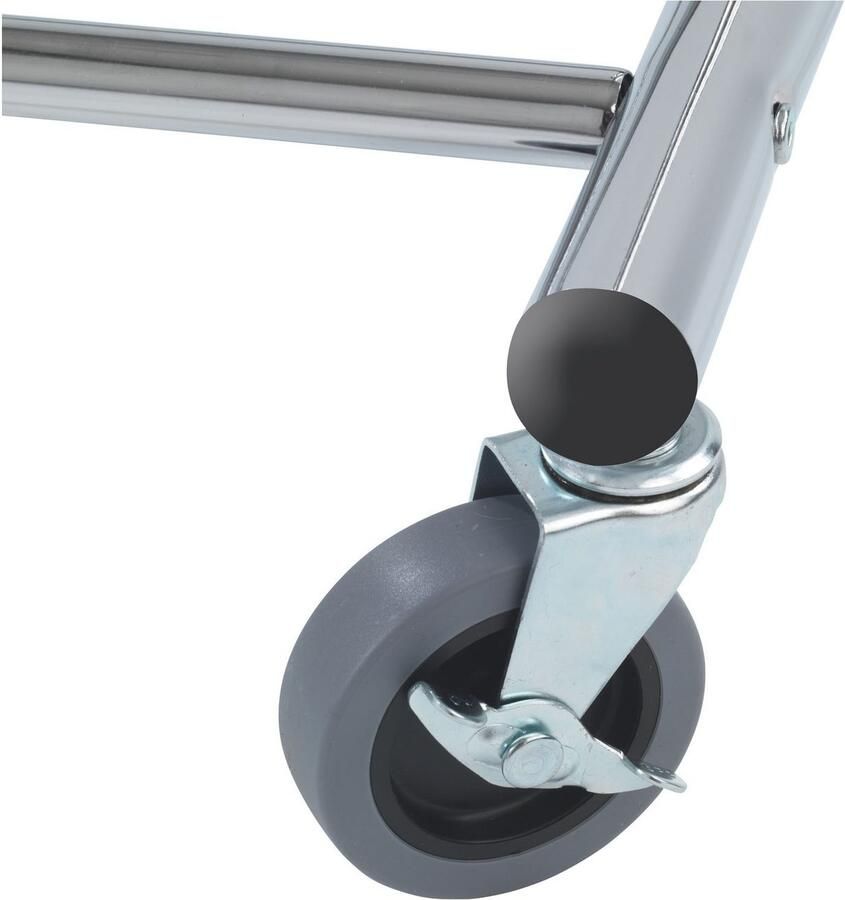 Wenko profissimo rollend kledingrek chroom met zwarte accenten 188 x 116 x 49 cm (HxBxD) indeling naar keuze aan te passen - Foto 3