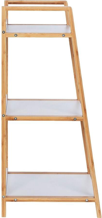 Wenko Opbergrek Finja 43 X 76 X 36 Cm Bamboe hout Wit - Foto 9