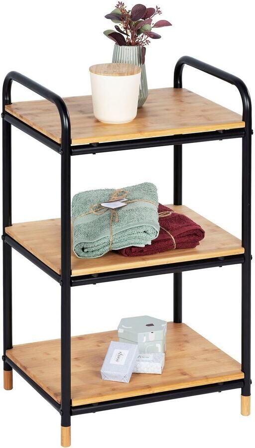 Wenko Bijzettafel Loft 42 X 69 X 33 5 Cm Rvs bamboe Zwart - Foto 8