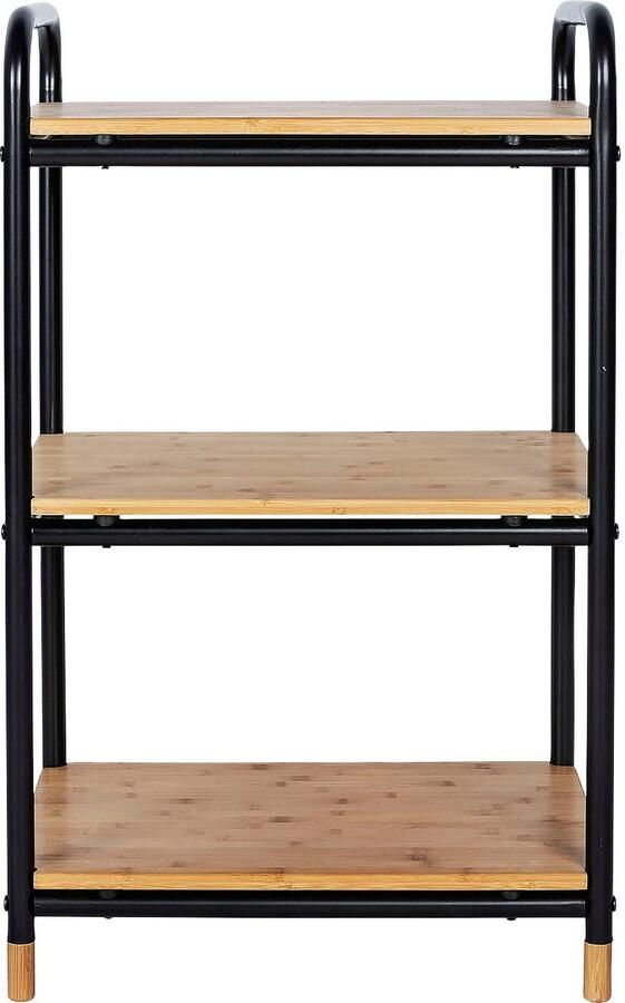 Wenko Bijzettafel Loft 42 X 69 X 33 5 Cm Rvs bamboe Zwart - Foto 6
