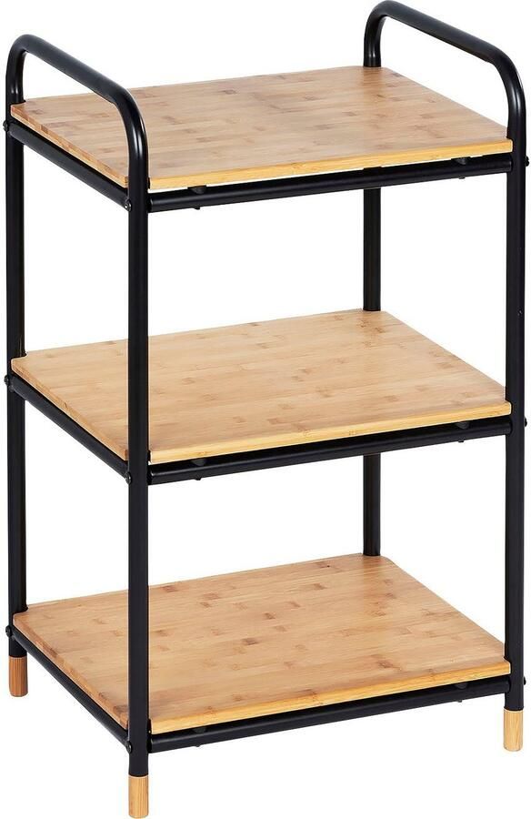 Wenko Bijzettafel Loft 42 X 69 X 33 5 Cm Rvs bamboe Zwart - Foto 5