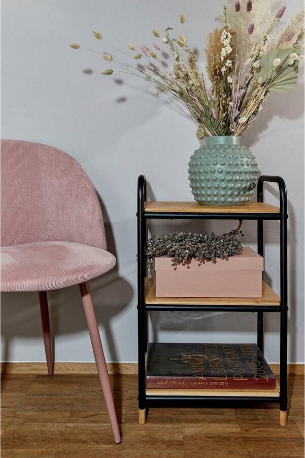 Wenko Bijzettafel Loft 42 X 69 X 33 5 Cm Rvs bamboe Zwart - Foto 4