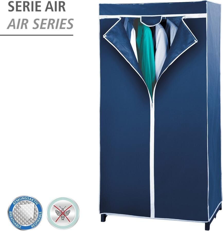 Wenko Stofkast Air Stoffen kast met kledingroede & ritssluiting ademend vlies - Foto 2