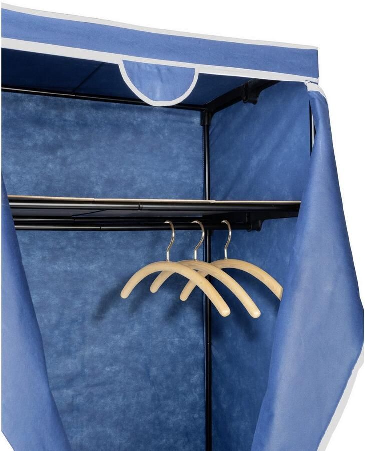 Wenko Stofkast Air Stoffen kast met kledingroede plank & ritssluiting vlies - Foto 4