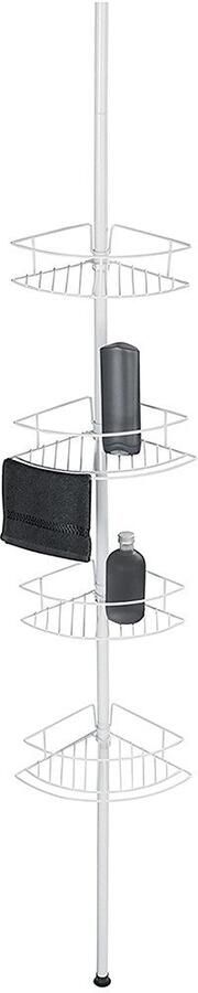 Wenko Telescooprek Modell Dolcedo met 4 planken voor douche en bad zonder boren roestvrijstaal - Foto 8