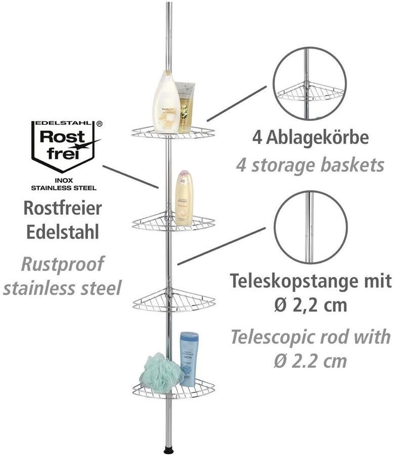 Wenko Telescooprek Prea 4 planken - Foto 3