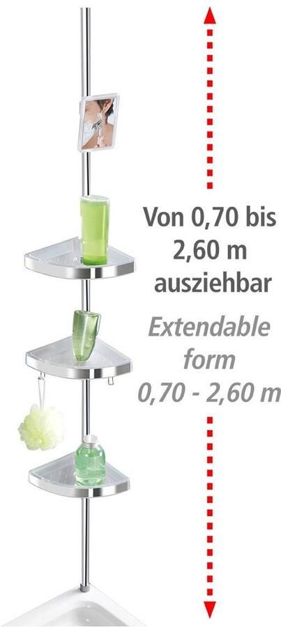 Wenko Telescooprek Premium 3 plateaus 1 spiegel - Foto 12